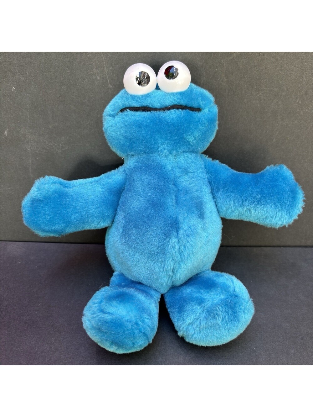 Vintage 90's Sesame Street Cookie Monster Plush Stuffed Animal By Tyco 1995
